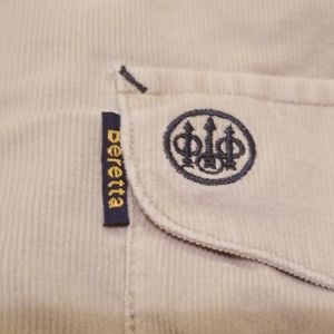 Beretta Shooting Shirt tan corduroy hunting EUC XL